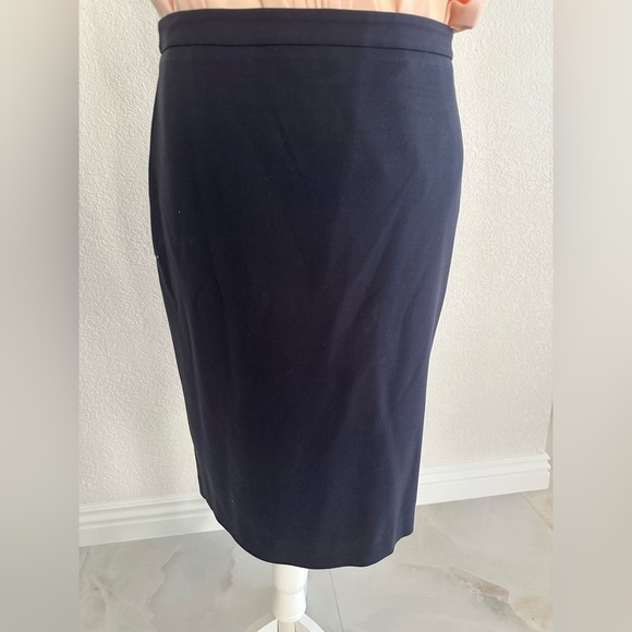 BCBGMaxAzria Navy Midi Skirt - Picture 1 of 5